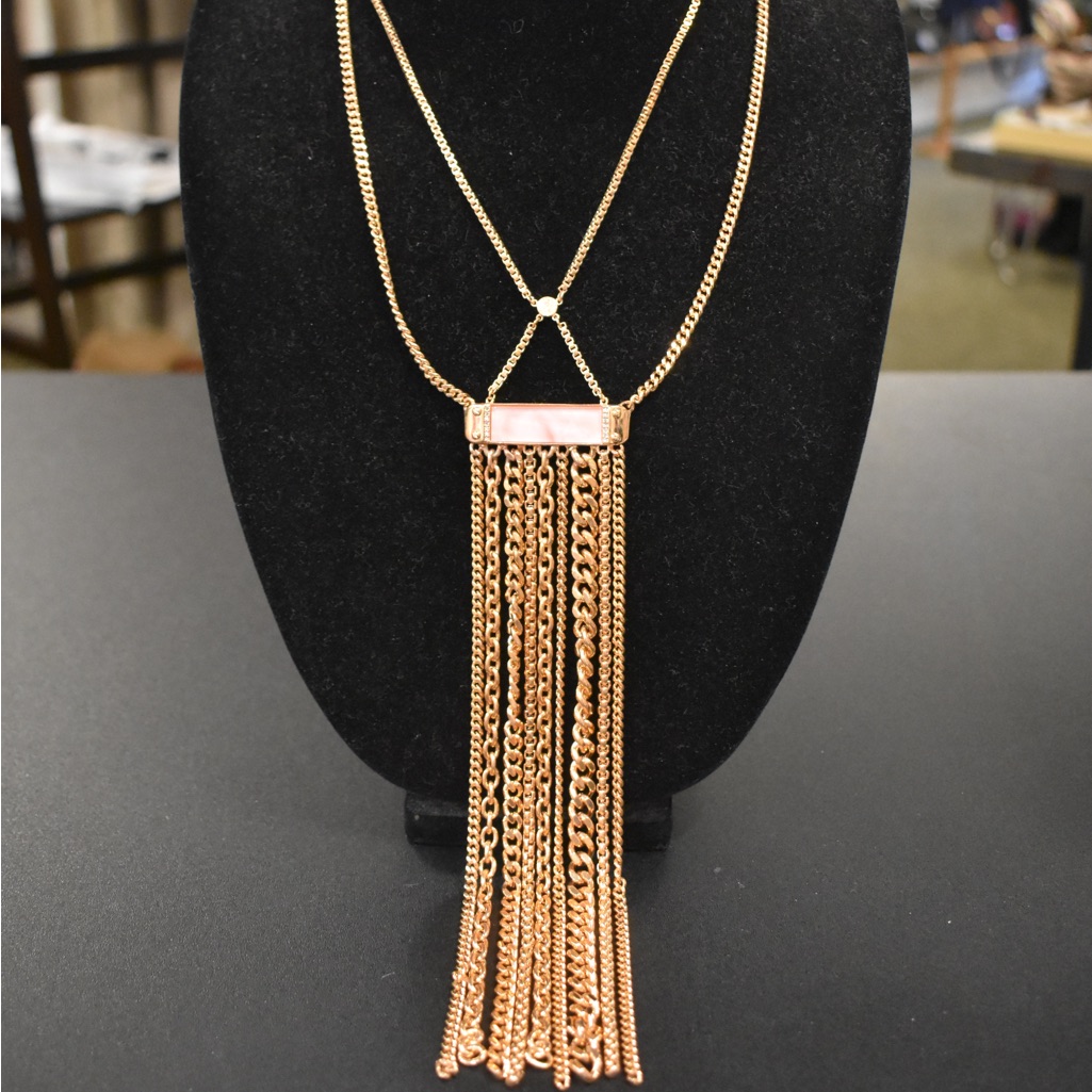 Henri Bendel Rose-Gold Caged Necklace